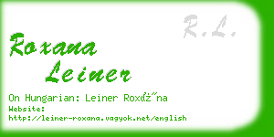 roxana leiner business card